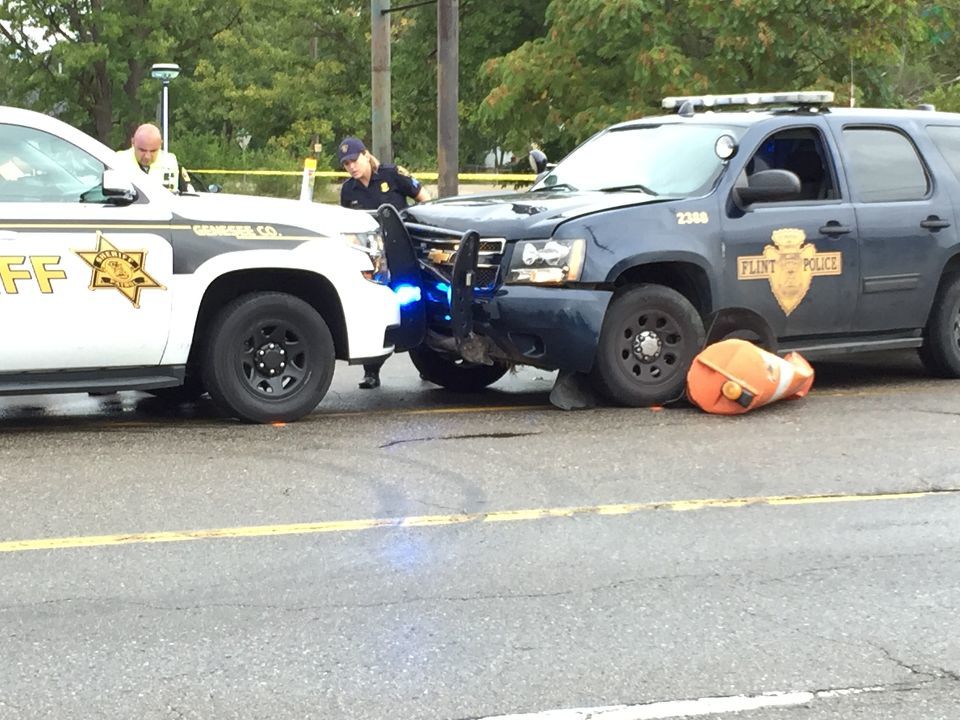 Officer-involved crash reported at Clio and Sonny in Flint