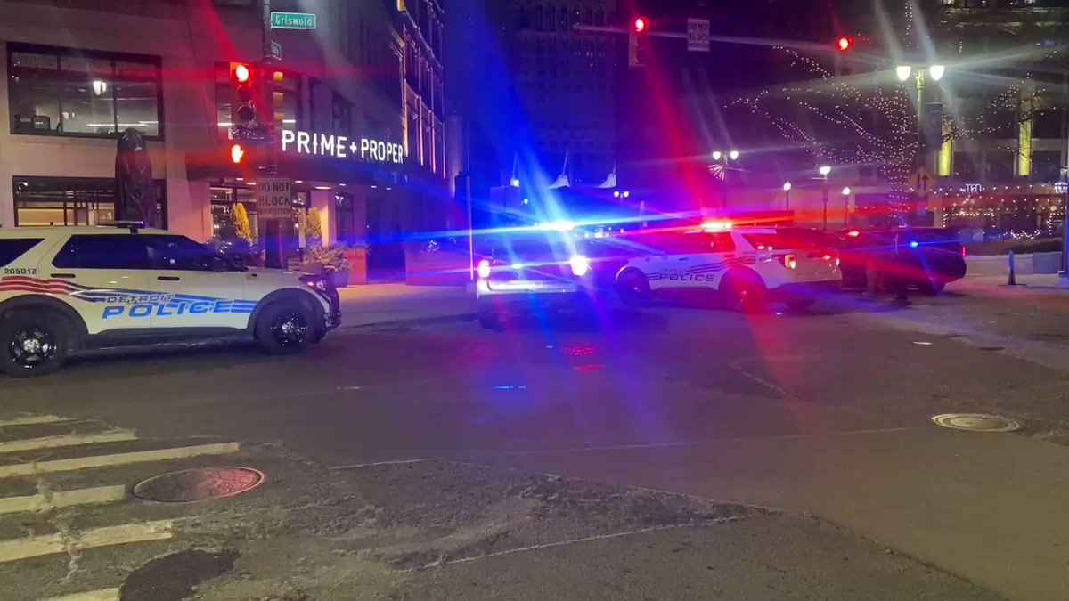 One person stabbed, another shot & killed at Prime & Proper in downtown Detroit per @detroitpolice.   Scene video from @Darren_WXYZ