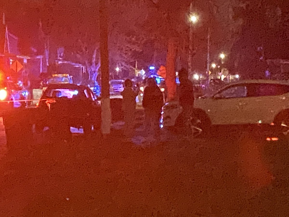 Detroit Police working active, tense scene - 16000 block of Appoline, n/o Puritan, with o M-10/Lodge Fwy. People on the porch, a group in the street trading loud insults; a person screaming across the street; Pot permeates the air. 