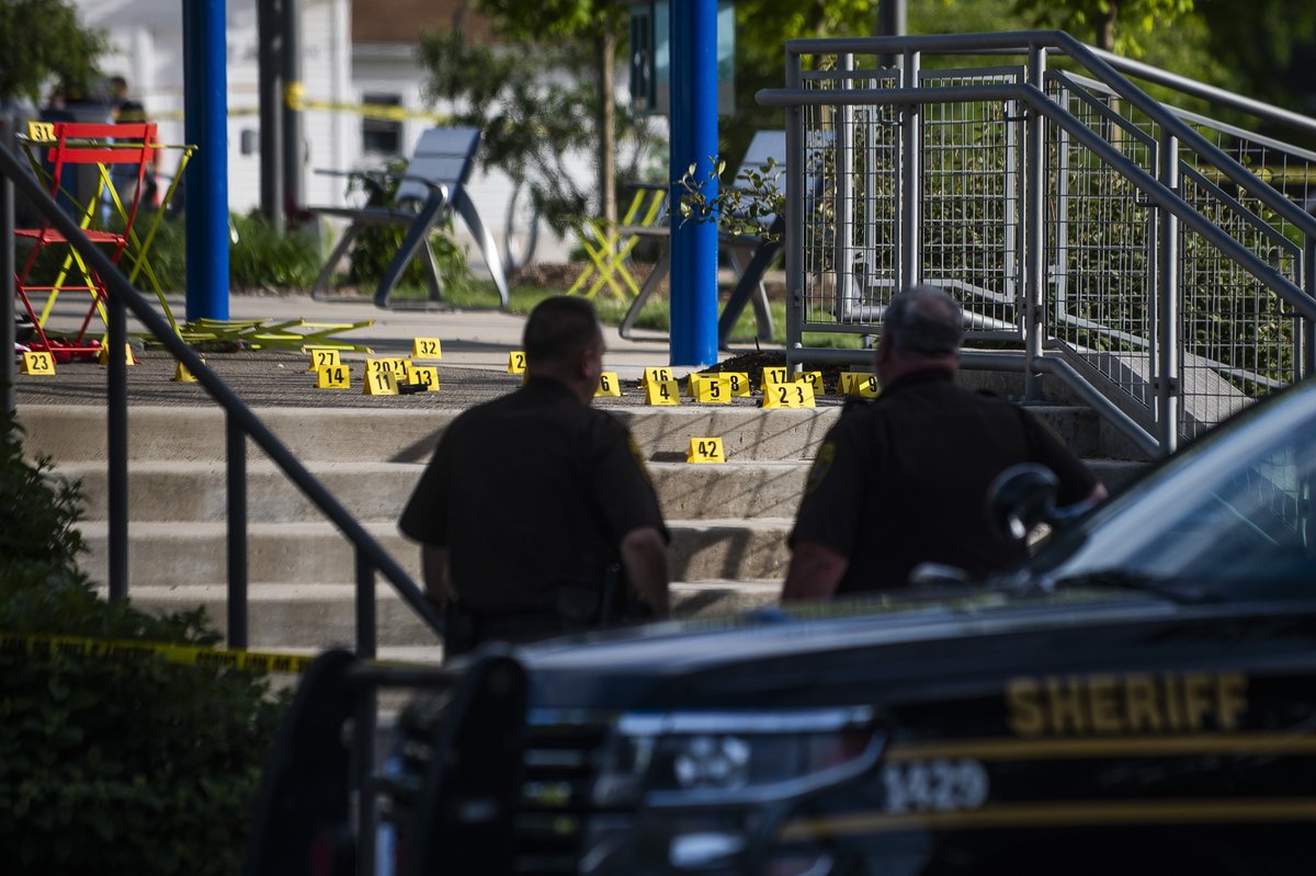 PHOTOS: 2 children and their mother were among 8 people shot at the Detroit splash pad on Saturday. The suspect was found dead from a self-inflicted gunshot wound, authorities say.