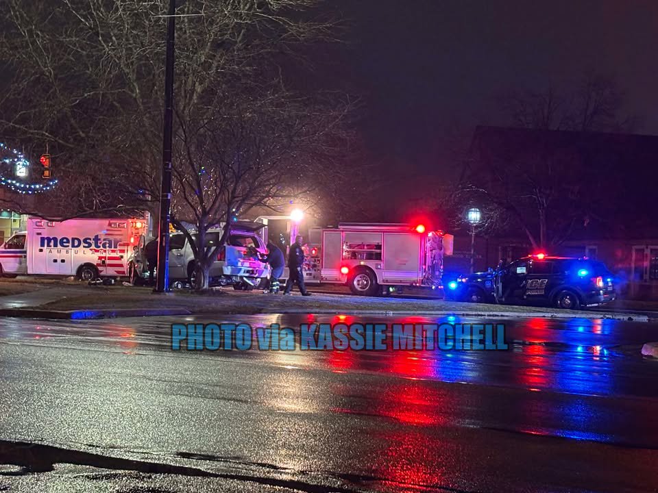 An earlier MVC in Eastpointe, just before midnight at Gratiot & Aurora near St Peters Church. Information provided states the driver had to be extracted and was unresponsive at the time of extraction. Patient was conveyed via Med Star 