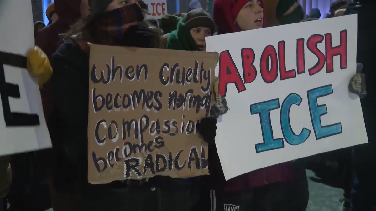 Hundreds of people gathered in downtown Kalamazoo  to participate in a vigil and protest in response to two deadly shootings by ICE agents in Minneapolis