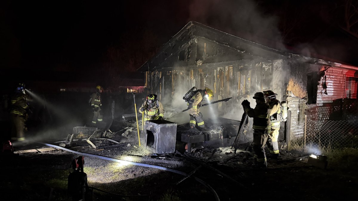 A home in the city of Bangor was destroyed in a fire late Sunday night, authorities say