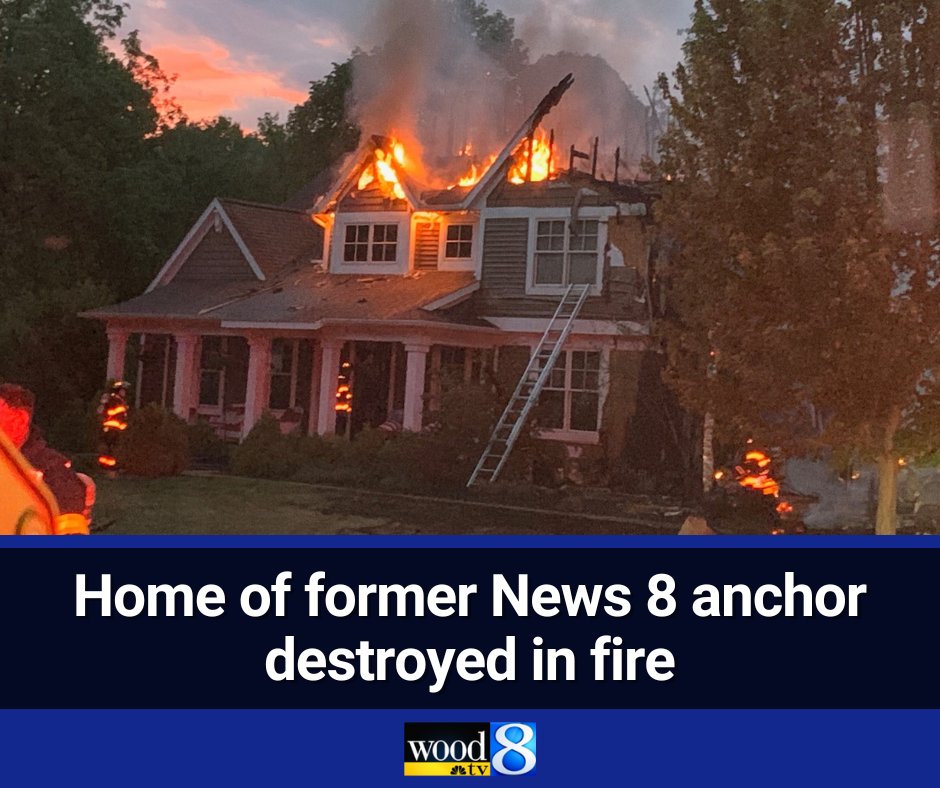 The Plainfield Township home that burned Wednesday night is that of former WOOD TV8 anchor Michele DeSelms. She said she and her family made it out safely