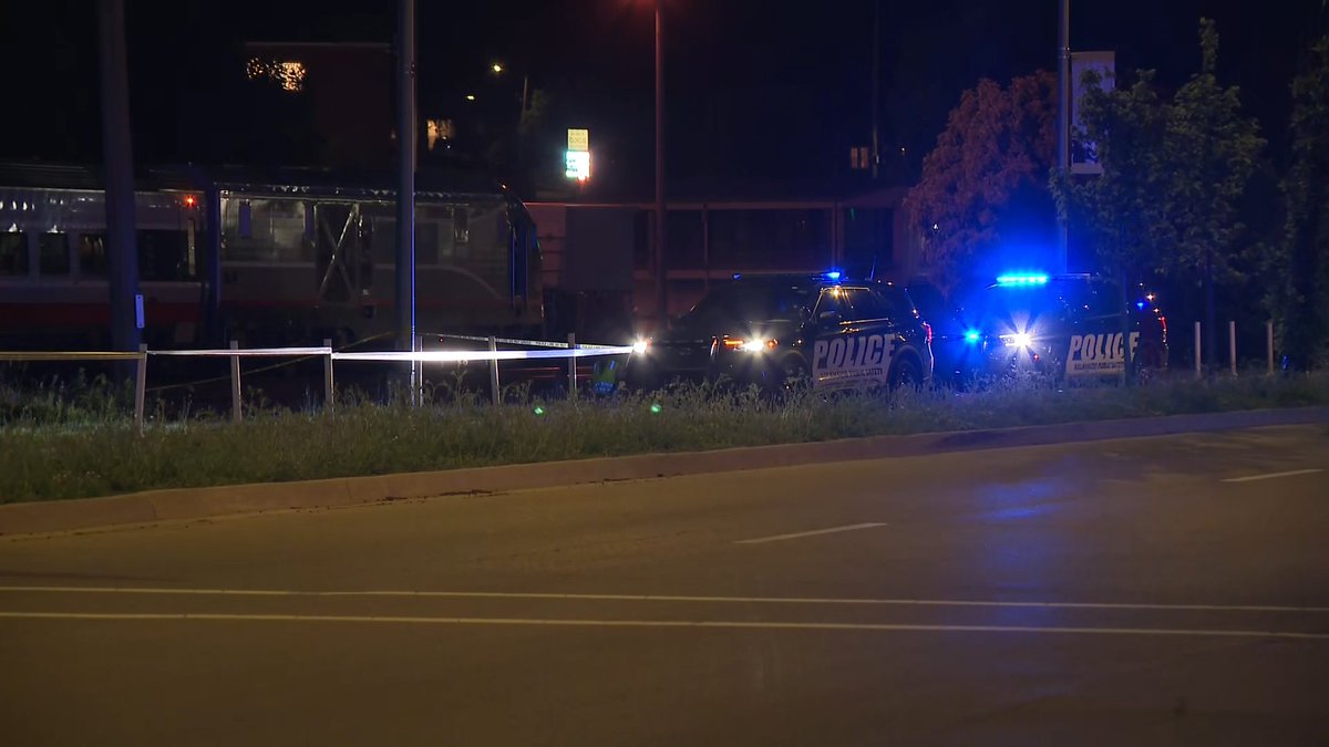 Officers with the Kalamazoo Department of Public Safety are investigating a stopped Amtrak train near Stadium Drive and Oliver Street